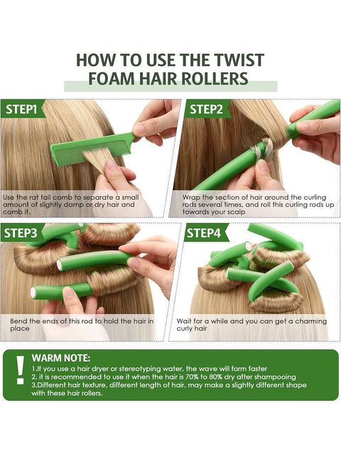 Heatless Foam Hair Curler ( Pack of 10 )