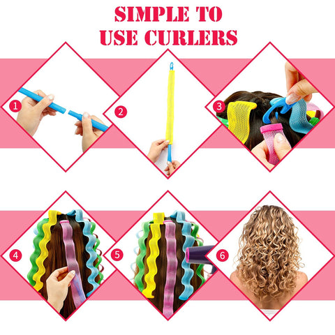 Reusable Hair Curlers ( Pack of 12 )