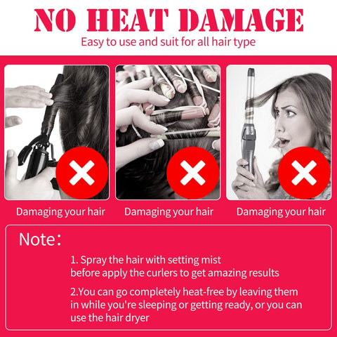 Reusable Hair Curlers ( Pack of 12 )