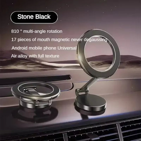 Alloy Folding Magnetic Car Compact Cell Phone Holder