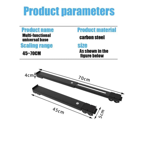 1 Pair Metal Extendable Moving Wheels