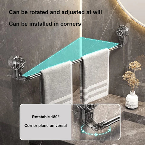 Double-Pole  Storage Rack For Kitchen and Bathroom