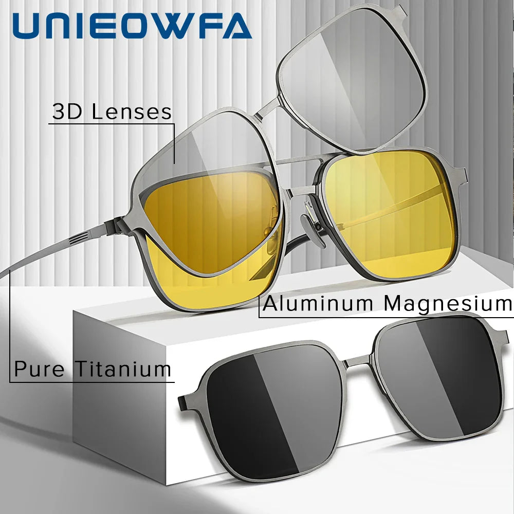 Aluminium Body 3 in 1 Magnetic Optical Glasses