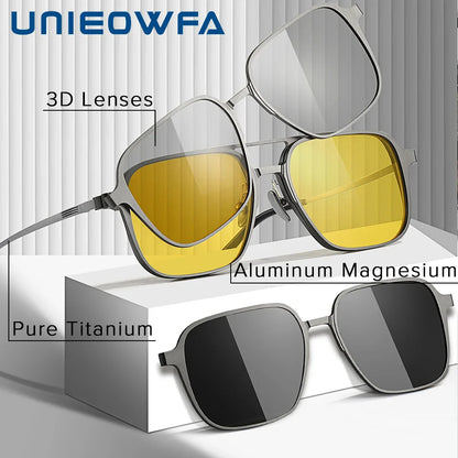 Aluminium Body 3 in 1 Magnetic Optical Glasses