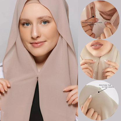 Chiffon Hijab With Magnetic Buckle