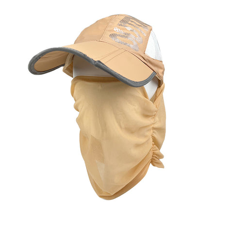 Breathable Veil Sunshade Hat Outdoor UV Resistant Hat Sunscreen Mask Hat