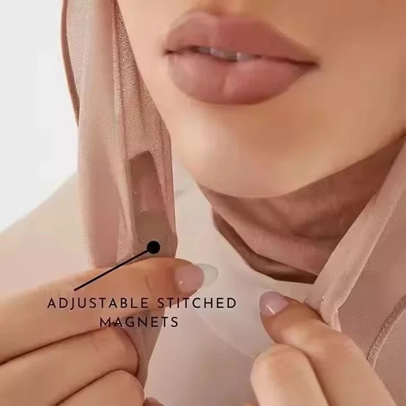 Chiffon Hijab With Magnetic Buckle