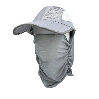 Breathable Veil Sunshade Hat Outdoor UV Resistant Hat Sunscreen Mask Hat