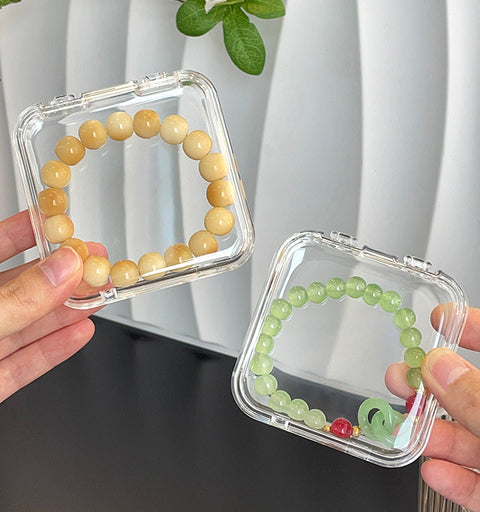 Large Capacity Transparent Plastic Jewelry Organizer Storage Box