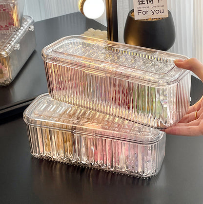 Large Capacity Transparent Plastic Jewelry Organizer Storage Box