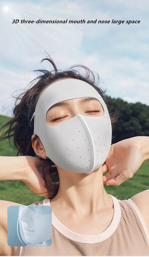 Women Summer Protection Breathable Forehead Full Face Mask