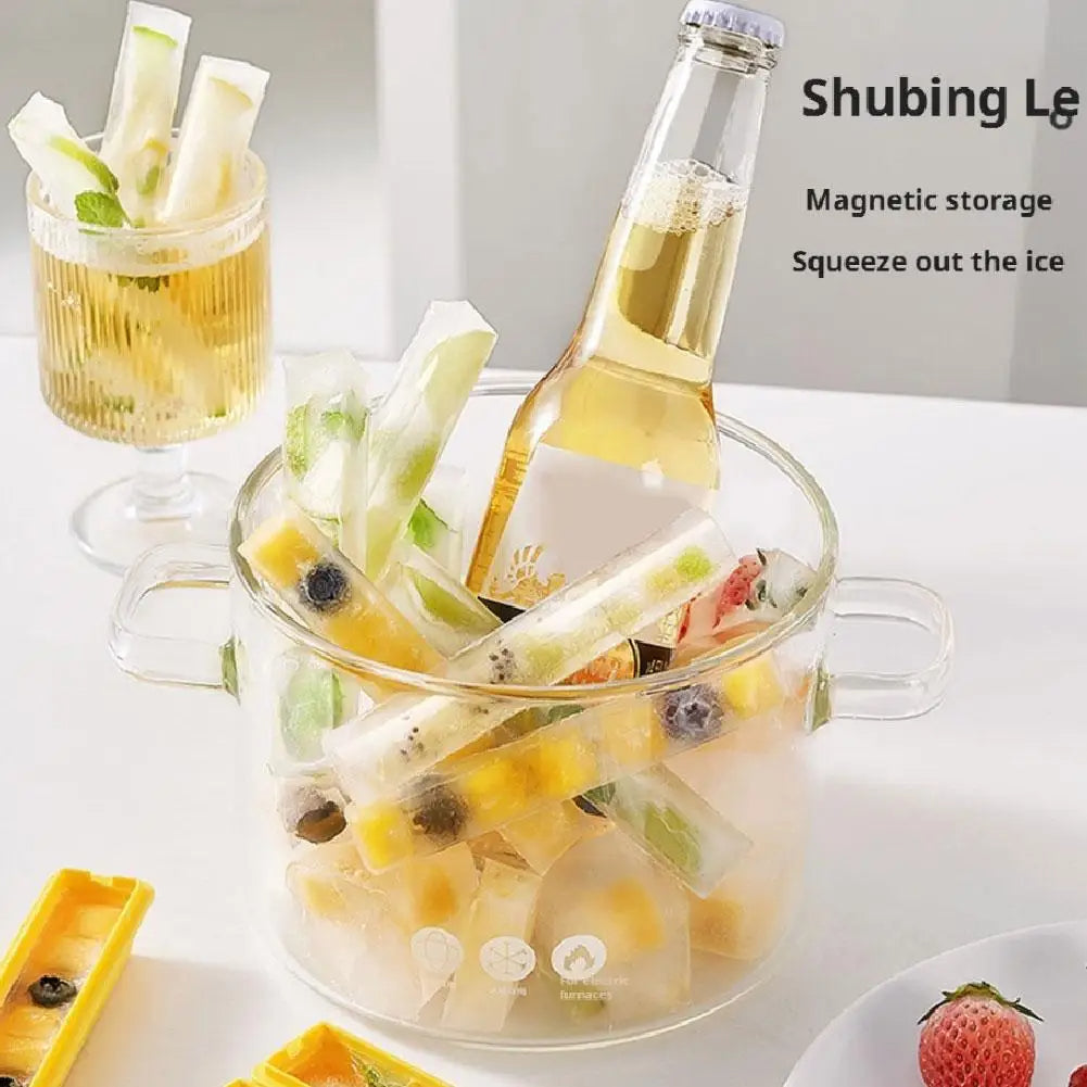 Silicone Ice Stick Molds Set ( Pack of 6 )