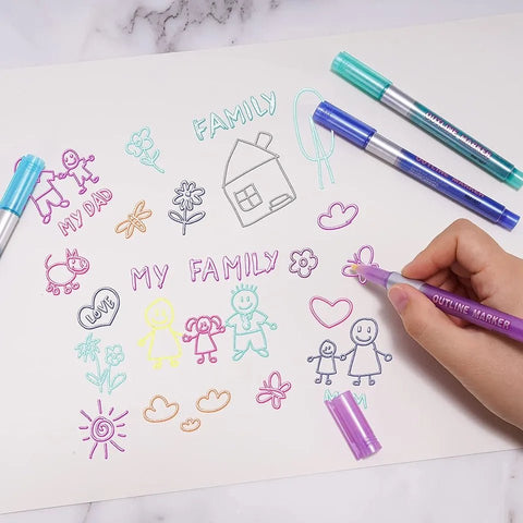 Dual-Line Glittering Marker