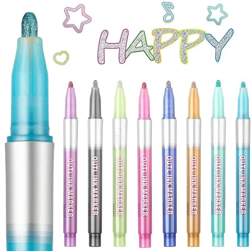 Dual-Line Glittering Marker