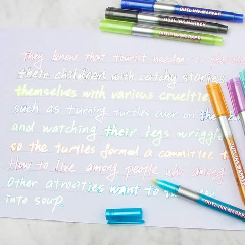 Dual-Line Glittering Marker