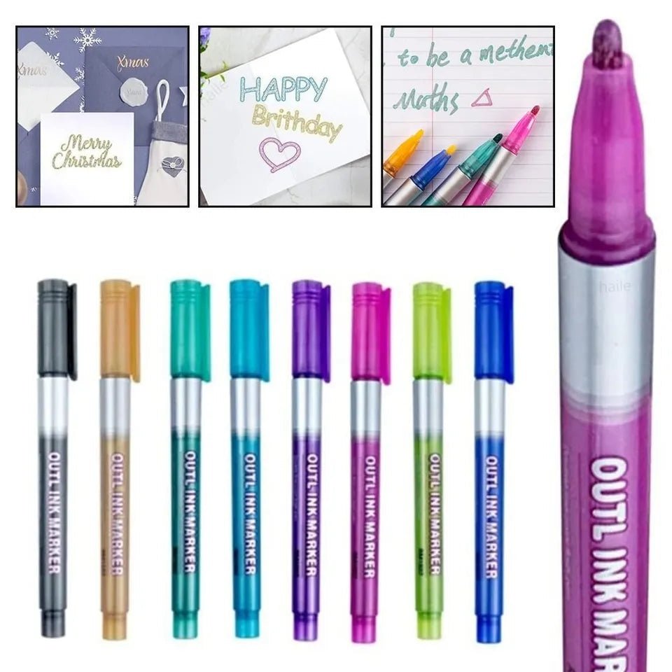 Dual-Line Glittering Marker