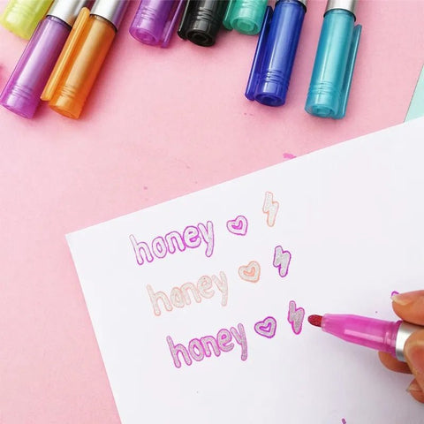 Dual-Line Glittering Marker