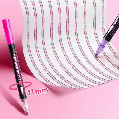 Dual-Line Glittering Marker