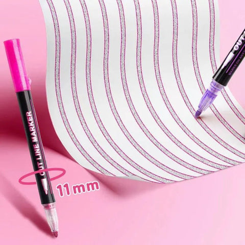 Dual-Line Glittering Marker