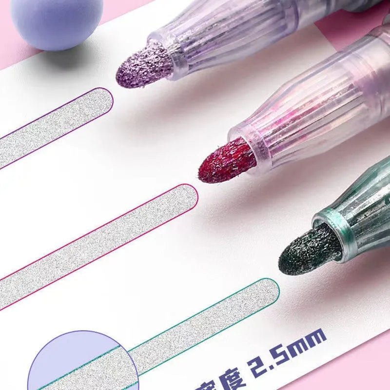 Dual-Line Glittering Marker