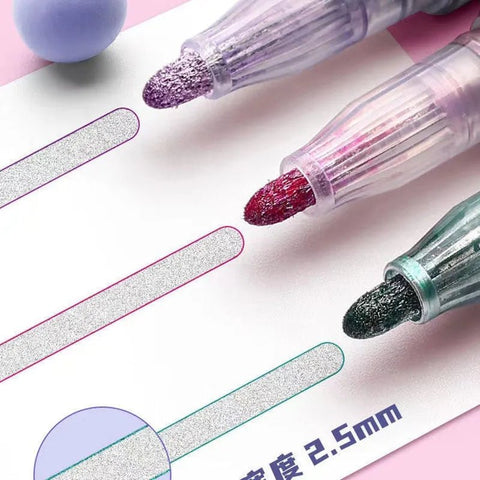 Dual-Line Glittering Marker