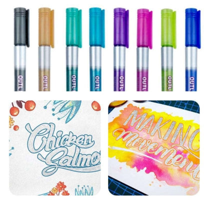 Dual-Line Glittering Marker
