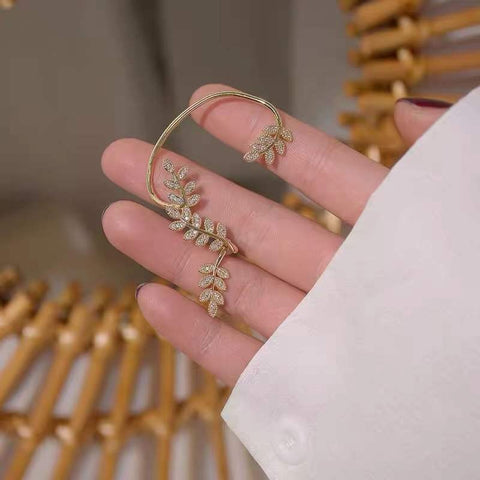 Luxury Detachable Leaf Earrings Without Piercing Wearing (Pair)