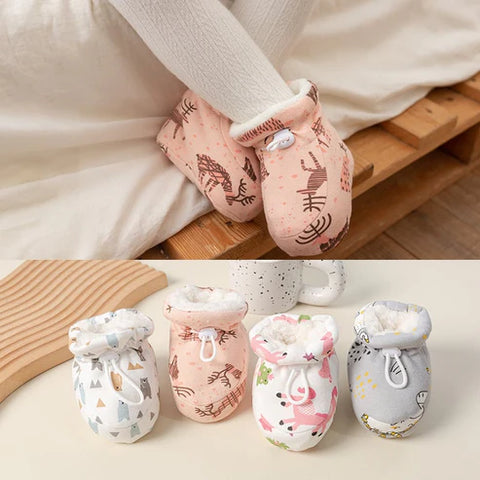 Adjustable Cozy Fleece-Lined Baby Booties