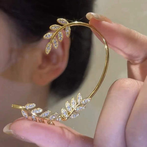 Luxury Detachable Leaf Earrings Without Piercing Wearing (Pair)