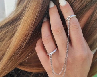 Chain Double Finger Ring