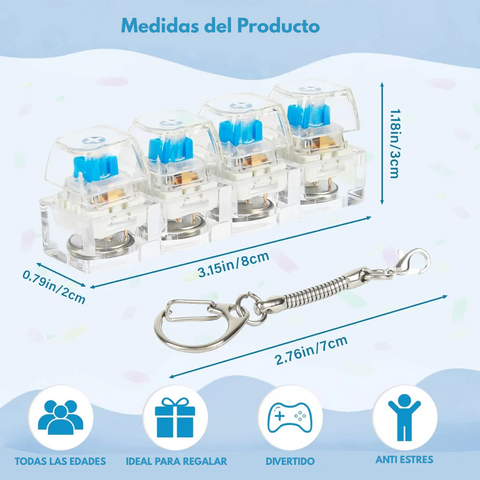 🎹 Mini Mechanical Keyboard Keychain