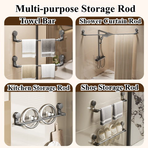 Double-Pole  Storage Rack For Kitchen and Bathroom