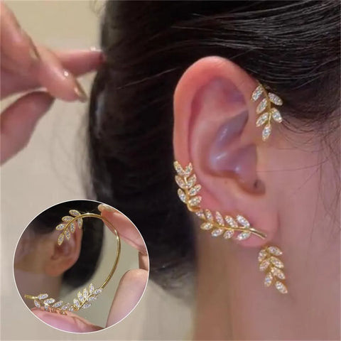 Luxury Detachable Leaf Earrings Without Piercing Wearing (Pair)