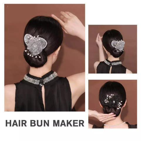 Flower Hair Bun Roller