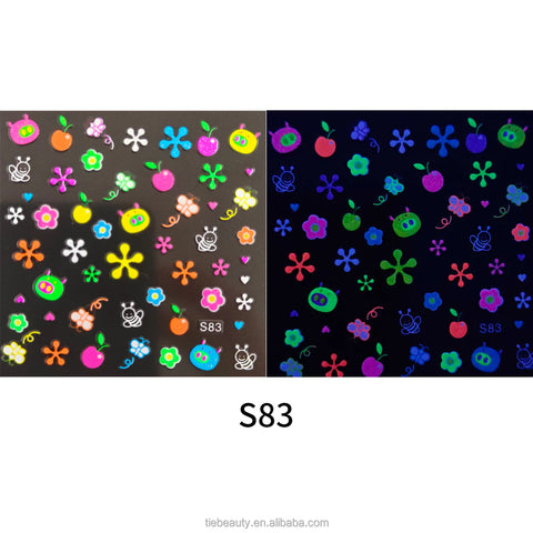 Glow In Dark Nail Stickers For Children